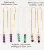 Watermelon Tourmaline Threader Earrings