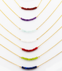 "Handmade Bead Bar Family Necklace - Custom Birthstone Jewelry for Loved Ones"