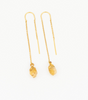 Raw Crystal Threaders  Earrings